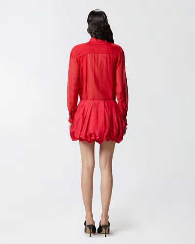 Pinko Bubble Hem High Waist Pleated Skirt