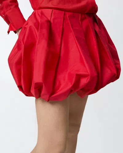 Pinko Bubble Hem High Waist Pleated Skirt