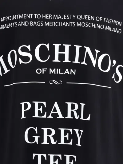Moschino Printed Organic Cotton Jersey T-shirt In Black