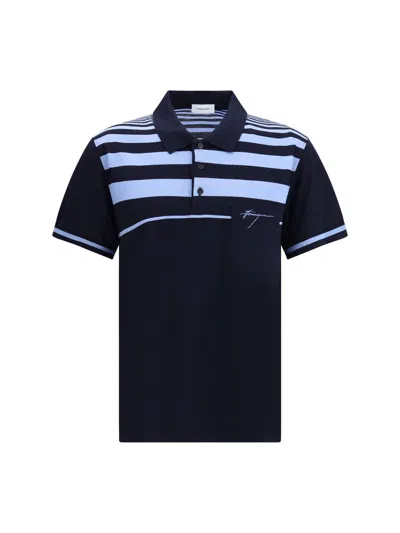 Ferragamo Short Sleeves Polo Shirt In Blue