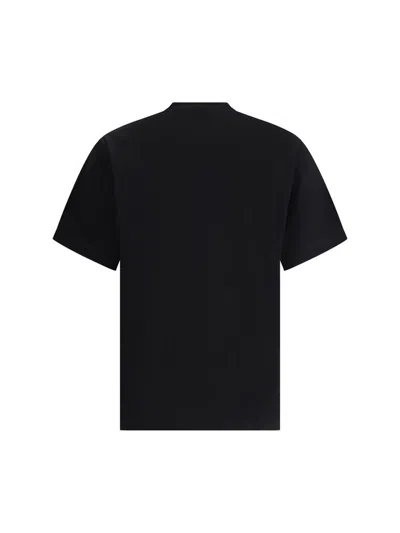 Ferragamo Crew Neck Graphic Print Short Sleeves T-shirt In Black
