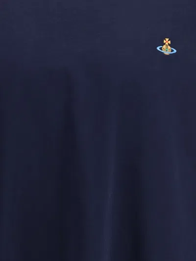 Vivienne Westwood Woman T-shirt Navy Size L Organic Cotton In Blue