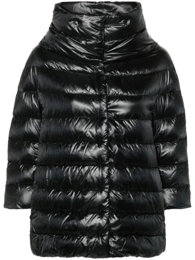 Herno Aminta Nylon Cape In Black