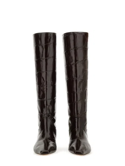 Paris Texas "bettina" Crocodile Effect Knee Length Boots