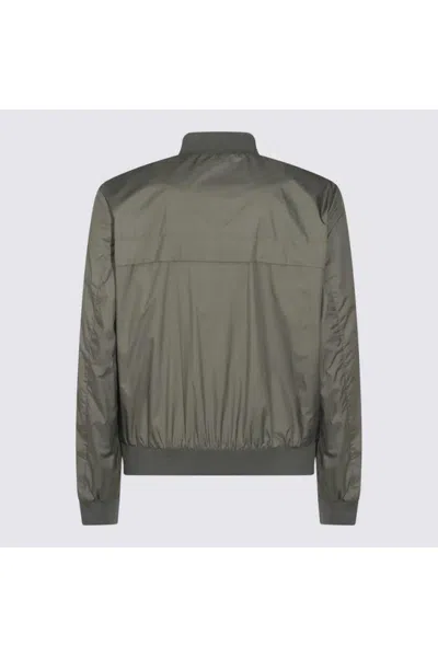 Add Dark Green Casual Jacket In Green