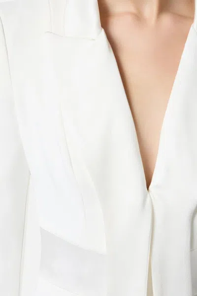 Elisabetta Franchi Mini Dress With Tailored Silhouette In White