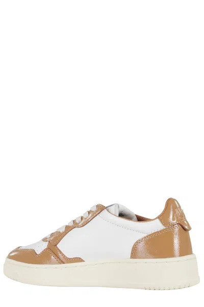 Autry Multicolour Leather Sneakers In Brown