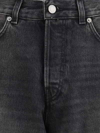 Haikure Loose Fit Denim Trousers In Black