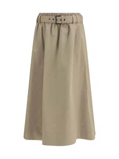 Brunello Cucinelli Belted Midi Skirt