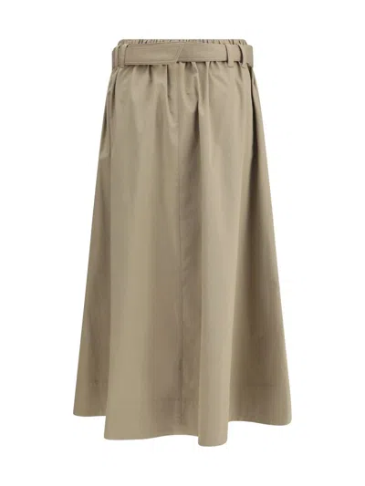 Brunello Cucinelli Belted Midi Skirt