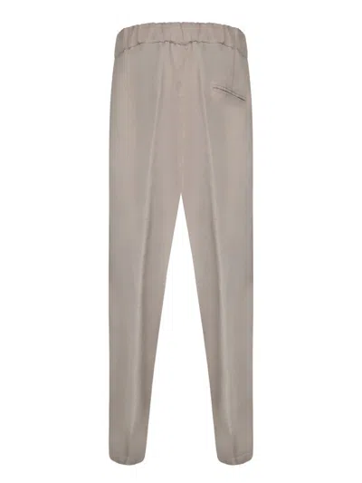 Costumein Tailored Beige Trousers With Button Closure In Neutral