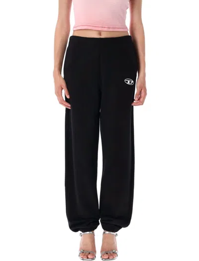 Diesel Black Cotton Sweatpants With Logo In Black