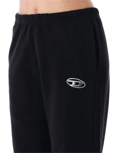 Diesel Black Cotton Sweatpants With Logo In Black