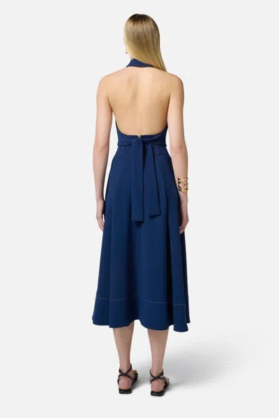 Elisabetta Franchi Flowing Blue Midi Skirt