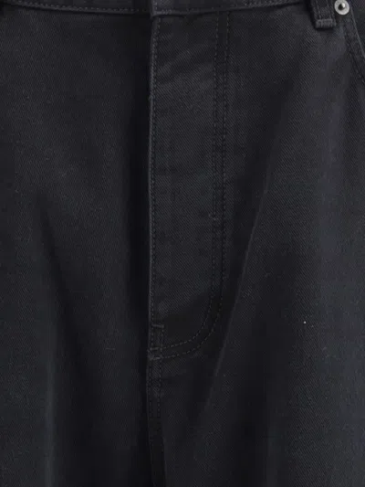 Balenciaga Loose Fit Denim Trousers In Black