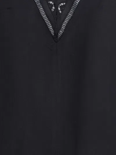 Isabel Marant Fradela Guipure Lace-trimmed Poplin Tank In Black