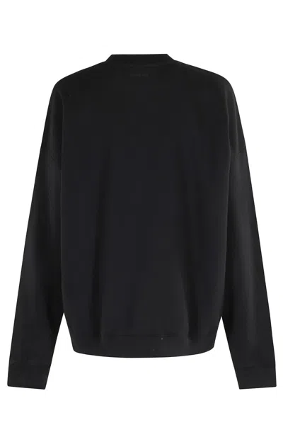 Anine Bing Womens Black Miles Branded Cotton-jersey Sweatshirt In Black