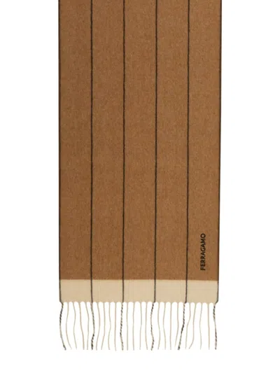 Ferragamo Beige Wool Cashmere Scarves