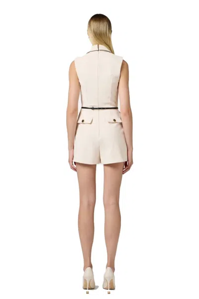 Elisabetta Franchi Multicolor Double-breasted Playsuit With Tailored Design