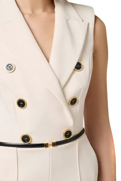 Elisabetta Franchi Multicolor Double-breasted Playsuit With Tailored Design