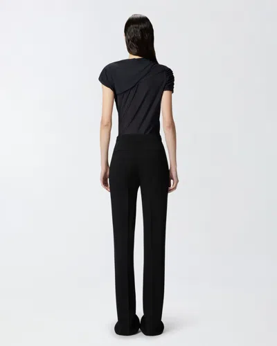 Pinko Flattering Tailored Trousers With Classic Waistband In Black