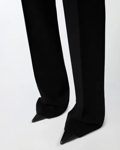 Pinko Flattering Tailored Trousers With Classic Waistband In Black