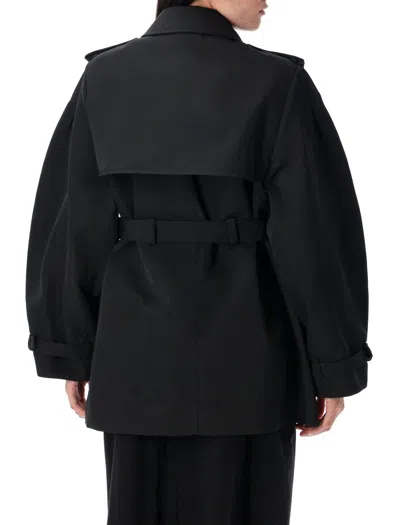 Ganni Twill Midi Trench Coat
