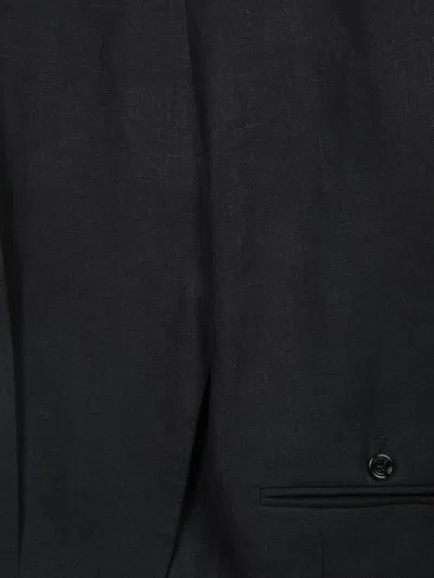 Lardini Tailored Black Suit With Two-button Jacket In Black