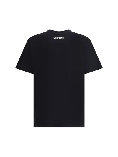 Moschino T-shirt Whit Maxi Print In Black
