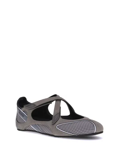 Attico Nomad Ballerinas In Gray