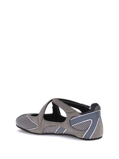 Attico Nomad Ballerinas In Gray