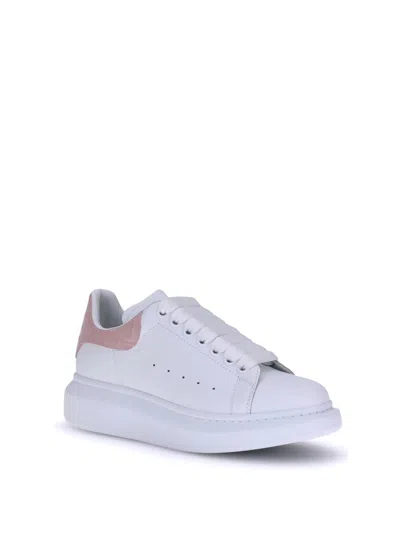 Alexander Mcqueen Iconic Oversized Leather Sneakers In White