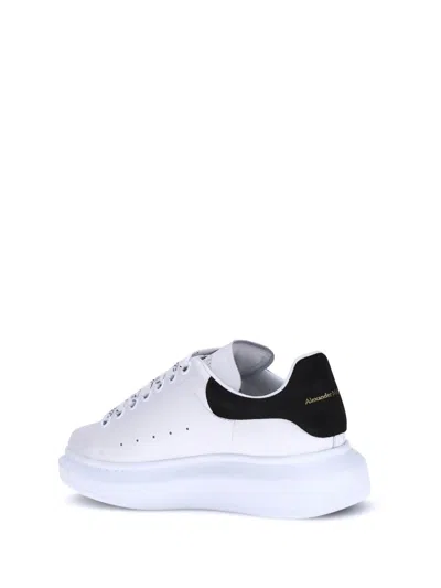 Alexander Mcqueen Oversize Sneakers In White And Beige Calf Leather In White