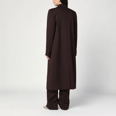 Stella Mccartney Double-breasted Plum Wool Coat