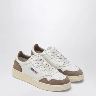 Autry Low Sneaker With Contrast Panels And Perforated Detailing In White