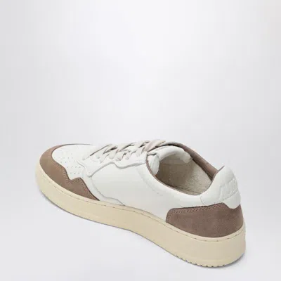 Autry Low Sneaker With Contrast Panels And Perforated Detailing In White
