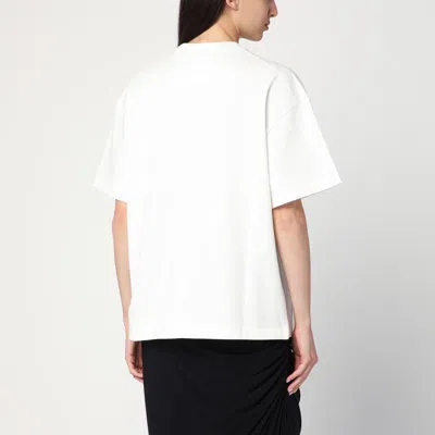 Jil Sander Women Ivory Cotton Oversize T-shirt In Multi