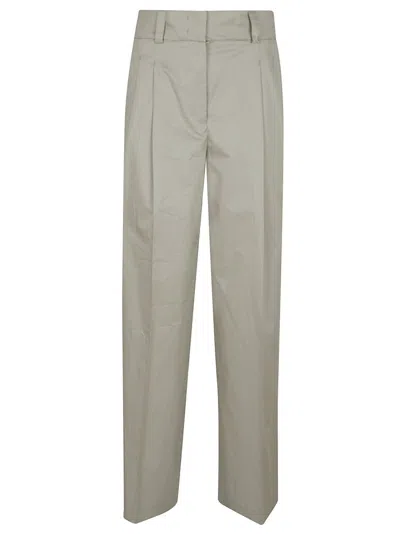 Peserico High-waisted Tailored Cotton Trousers In Neutral