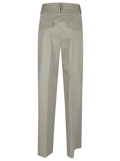 Peserico High-waisted Tailored Cotton Trousers In Neutral