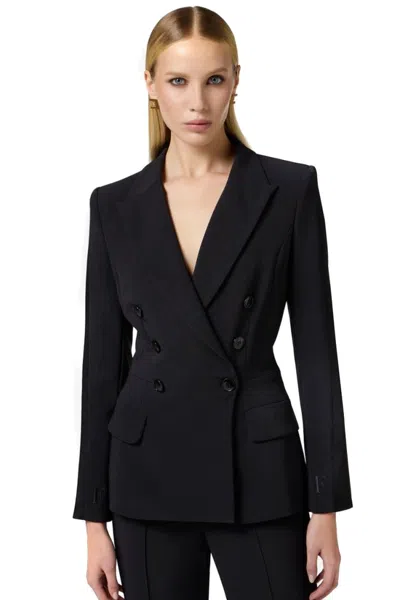 Elisabetta Franchi Tailored Double-breasted Blazer With Flared Trousers