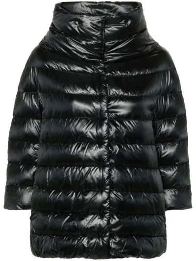 Herno Aminta Nylon Cape In Black