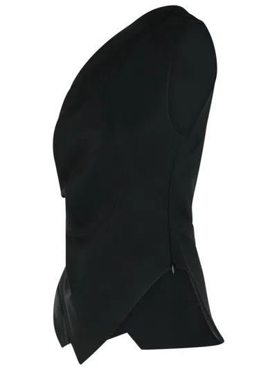 Rohe One-shoulder Top In Black Viscose Blend In Black