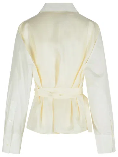 Rohe Combined Silk Poplin Vest-shirt In White