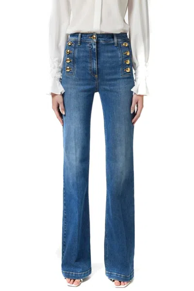 Elisabetta Franchi High-waisted Flared Jeans