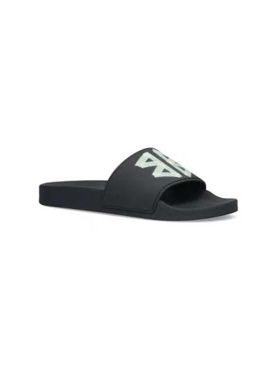 Balenciaga Pool Slide Sandals – Black