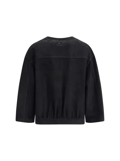 Salvatore Santoro Suede Leather Jacket In Black