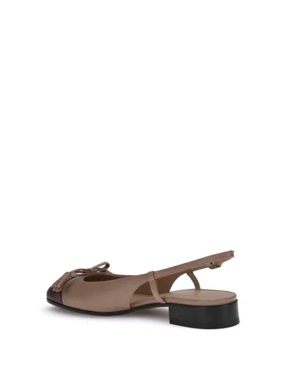 Valentino Garavani Valet Du Roi Ballerinas In Brown
