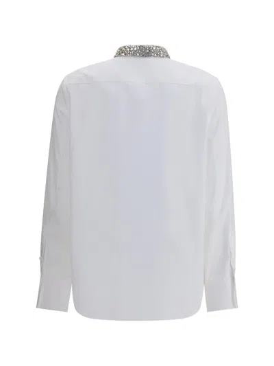 Alexander Mcqueen Shirt With Crystal-embellishment In White