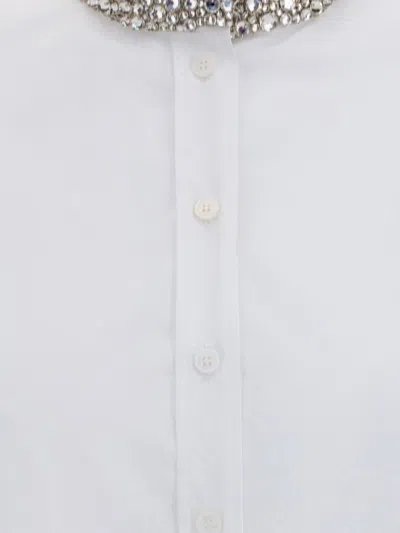 Alexander Mcqueen Shirt With Crystal-embellishment In White
