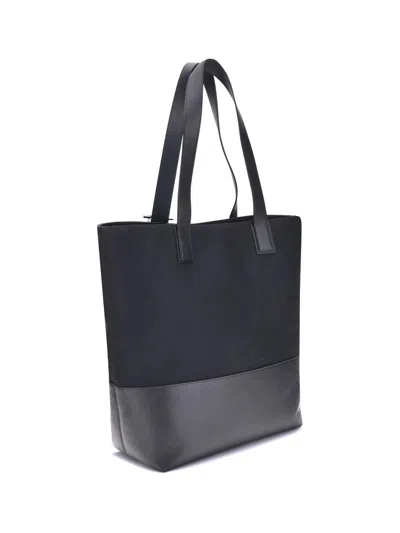Alexander Mcqueen Mcqueen T-bar Canvas Shopper In Black